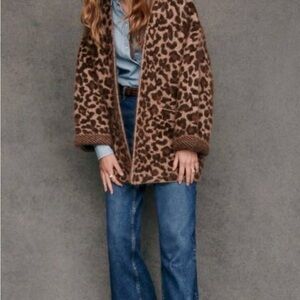 Sezane Oscar Jacket Leopard Print